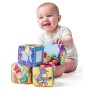 NINY Baby kostky textilní s aktivitami set 4ks v tašce na zip pro miminko