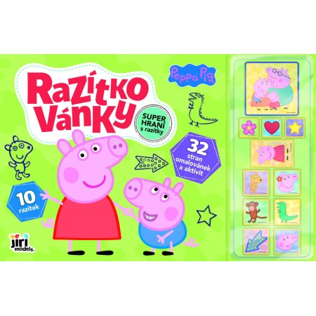 JIRI MODELS Razítkovánky prasátko Peppa Pig omalovánky + 10 razítek