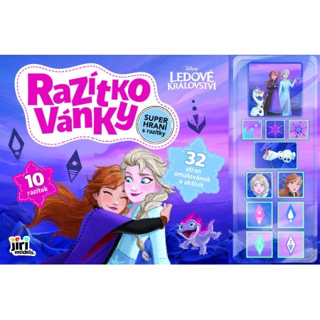 JIRI MODELS Razítkovánky Ledové království (Frozen) omalovánky + 10 razítek