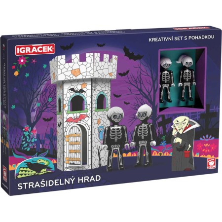 EFKO IGRÁČEK Strašidelný hrad kreativní set se 2 figurkami a pohádkou