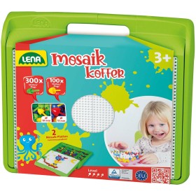 LENA Mozaika klobouček hladký barevný 1cm + 1,5cm set 400ks v kufříku