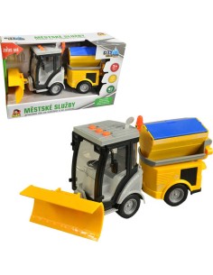 Auto vůz odklízecí na sníh 25cm na setrvačník na baterie Světlo Zvuk