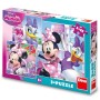 DINO Puzzle 3x55 dílků Disney Minnie a Daisy 18x18cm skládačka 3v1 v krabici