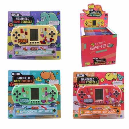 Hra Tetris retro elektronická Brick Game konzole na baterie Zvuk 3 barvy