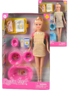Panenka Defa Lucy maminka 29cm koupací set s kojeneckými potřebami 2 barvy