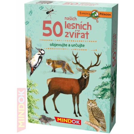 MINDOK HRA kvízová Expedice Příroda: 50 našich lesních zvířat naučná