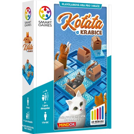 MINDOK HRA Smart Koťata a krabice 60 rébusů hlavolamy