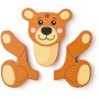 WOODY DŘEVO Baby vkládací puzzle skládačka 4 motivy 4v1 na desce