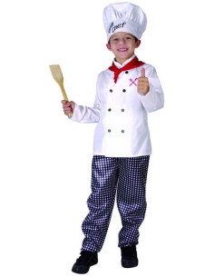 KARNEVAL Šaty kuchař vel.S (110-120 cm) 4-6 let *KOSTÝM*