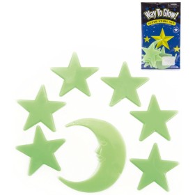 Hvězdy svítící ve tmě + měsíc dekorace noční obloha fosforeskuje