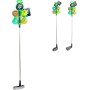 Golfová hůl 60cm + 4 barevné míčky dětský golfový set 3 druhy kov/plast