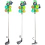 Golfová hůl 60cm + 4 barevné míčky dětský golfový set 3 druhy kov/plast