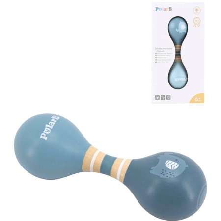 VIGA DŘEVO PolarB Rumbakoule baby dvojitá slon *DŘEVĚNÉ HRAČKY*