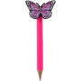 Tužka barevná set pastelka + ozdoba motýlek 10 druhů