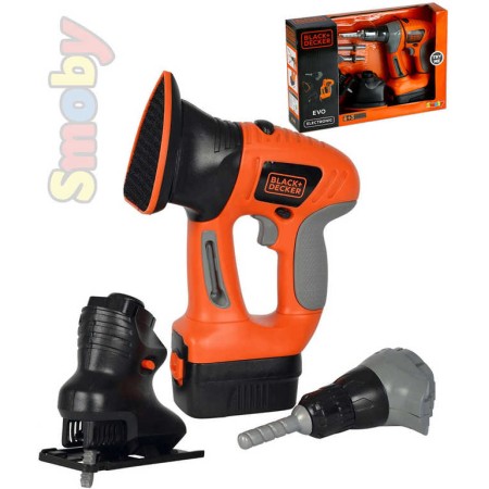 SMOBY B+D Dětské pracovní nářadí na baterie 3v1 vyměnitelné nástavce plast