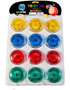 JoJo plastové na kartě 5cm průhledné jo-jo 4 barvy