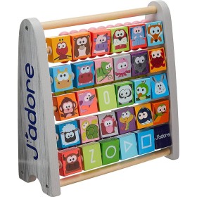 JADORE DŘEVO Baby počítadlo + abeceda zvířátka 2v1 *DŘEVĚNÉ HRAČKY*