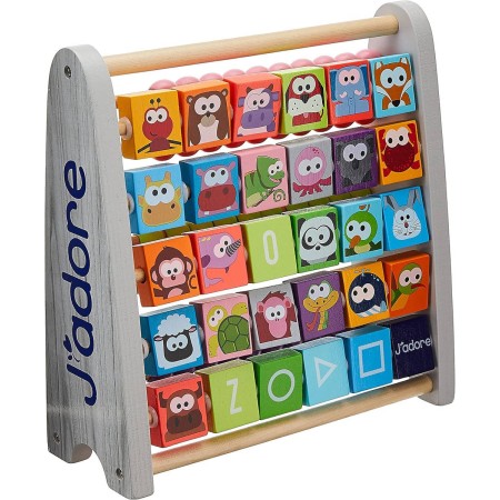 JADORE DŘEVO Baby počítadlo + abeceda zvířátka 2v1 *DŘEVĚNÉ HRAČKY*