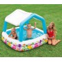 INTEX Bazén dětský nafukovací se stříškou oceán 157x157x122cm čtverec 57470