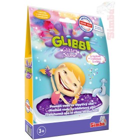 SIMBA Glibbi prášek fialový třpytivý 150g na výrobu slizu do vany v sáčku