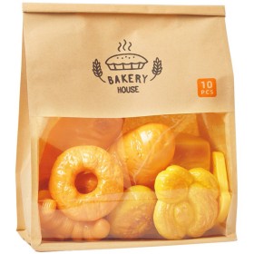 PLEJO Pekařství makety potravin čerstvé pečivo v sáčku set 10ks plast