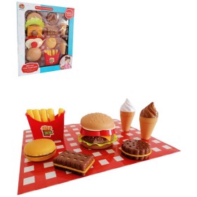 MAC TOYS Fast Food potraviny makety rychlé občerstvení plast v krabici