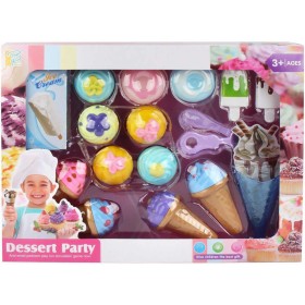 Sladká párty herní set zmrzliny a dortíky makety potravin s nástroji