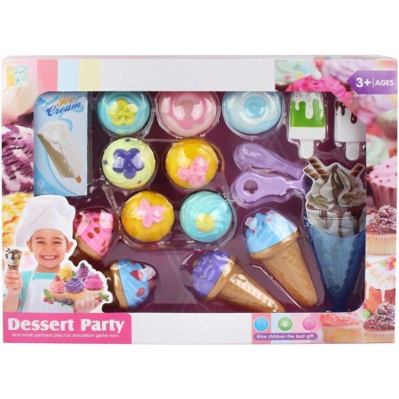 Sladká párty herní set zmrzliny a dortíky makety potravin s nástroji