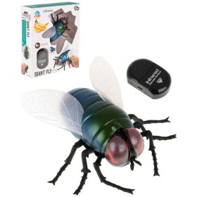 MAC TOYS RC Moucha 11cm na vysílačku lezoucí hmyz na baterie plast