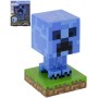 Stolní lampička Minecraft Creeper Icon Light 10cm na baterie modré LED Světlo