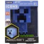 Stolní lampička Minecraft Creeper Icon Light 10cm na baterie modré LED Světlo