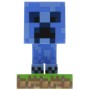 Stolní lampička Minecraft Creeper Icon Light 10cm na baterie modré LED Světlo