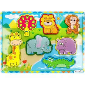 DŘEVO Baby vkládačka zvířátka safari *DŘEVĚNÉ HRAČKY*