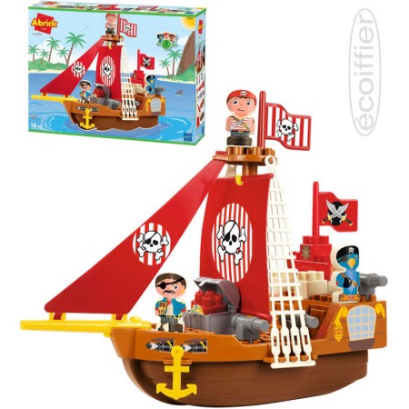 ECOIFFIER Baby Abrick loď pirátská herní set se 2 figurkami plast pro miminko