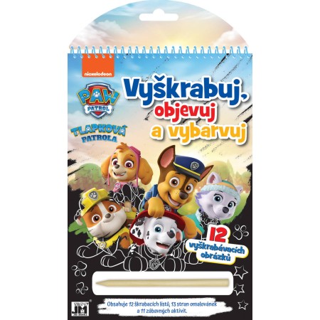 JIRI MODELS Vyškrabuj, objevuj, vybarvuj Tlapková Patrola kreativní sešit