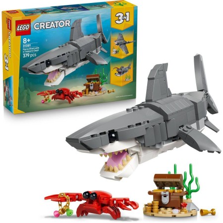 LEGO CREATOR Divoký žralok a truhla s pokladem 3v1 31381 STAVEBNICE