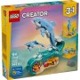 LEGO CREATOR Mořští živočichové: Krásní delfíni 3v1 31385 STAVEBNICE