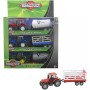 Teamsterz set traktor s přívěsem 2 druhy 1:32 v krabičce