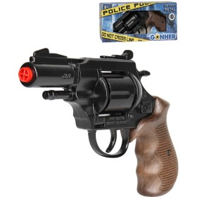 Dětská policejní kapslovka revolver Gold collection černý kovový 12 ran na kapsle