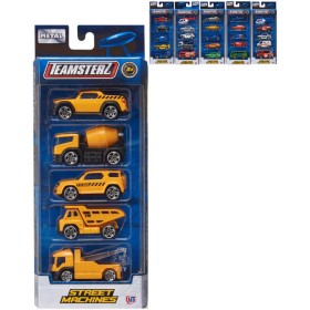 Teamsterz autíčka kovová Street Machines set 5ks v krabici 6 druhů