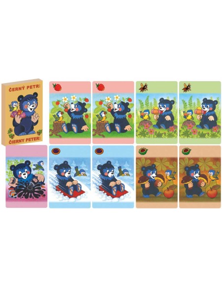 AKIM Hra karetní Černý Petr Méďa Baribal *SPOLEČENSKÉ HRY*