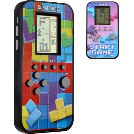 Hra retro digitální Tetris Brick Game mobil padající kostky na baterie Zvuk 2 barvy