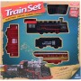 Vlaková souprava mašinka + 3 vagonky vláček s kolejemi na baterie Světlo Zvuk