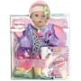 MAC TOYS Šaty pro panenku 40-43cm víla set s plínou a dudlíkem Duhová
