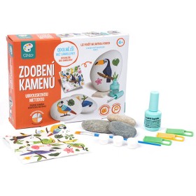 MAC TOYS Arto Zdobení kamenů ubrouskovou metodou kreativní set zvířátka