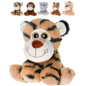 PLYŠ Zvířátko safari sedící 14cm třpytivé oči 6 druhů *PLYŠOVÉ HRAČKY*