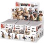 SLUBAN ARMY WWII Mini figurka voják 12 druhů set s doplňky ke stavebnici plast