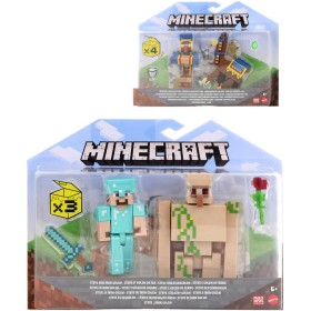 MATTEL Minecraft Set 2 figurky s doplňky různé druhy plast