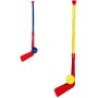 Hokejka dětská 74cm set hokejová hůl barevná s pukem mix barev plast