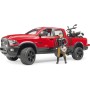 BRUDER 02502 Auto RAM set s motoycklem Scrambler Ducati Desert a figurkou